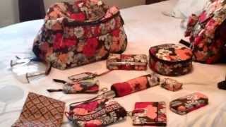 Vera Bradley Travel Accessories Review 22quot Spinner Weekender Backpack and more [upl. by Delaine]