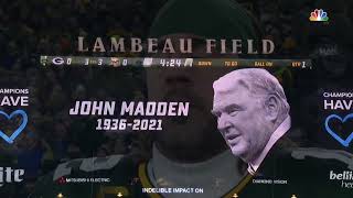 Lambeau Field shares a moment of silence for John Madden [upl. by Swart]