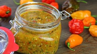 Traditional Caribbean Peppersauce hot sauce Recipe [upl. by Etnovert]