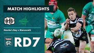 RD 7 HIGHLIGHTS Hawkes Bay v Manawatū Bunnings NPC 2023 [upl. by Irish]