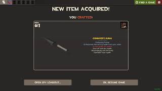 Craft Connivers Kunai in Team Fortress 2 [upl. by Aserat210]