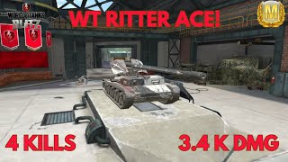 World of Tank Blitz WT Ritter Ace 🎖 4 Kills 34 k Damage [upl. by Elisabetta]