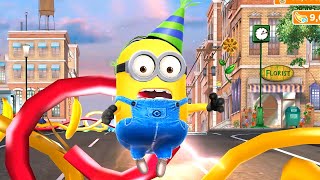 Partier Minion in lvl 444 Run 12 Minutes in Downtown Map  Old minion rush game [upl. by Hayman]