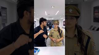 Lady inspector ne pakad liya smartphone funny comedy youtubeshorts policeapple [upl. by Ymorej]