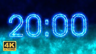 20 Minutes Countdown Timer  Electric ⚡☄ 4K [upl. by Leoline975]