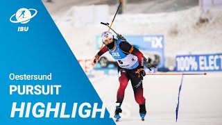 World Cup 2122 Oestersund Men Pursuit Highlights [upl. by Kawai]