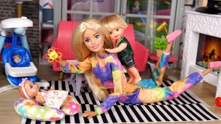 Barbie amp Ken Doll Family New Baby Bedtime Routine [upl. by Pierette]