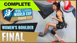 COMPLETE 💥 Womens Boulder final ｜ Prague 2024 IFSC World Cup [upl. by Persas346]