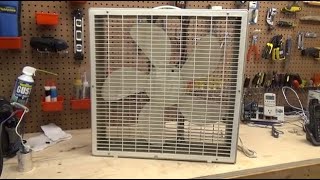 Late 1980s Lasko Box Fan with Plastic Motor [upl. by Mossberg185]