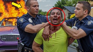 Racist Cops Burn a BLACK Mans Car Find Out Hes FBI 911 [upl. by Dahcir748]