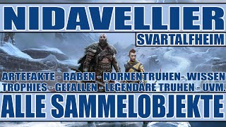 God of War Ragnarök  100 Guide Svartalfheim  Nidavellier  Alle Sammelobjekte  Alle Trophäen [upl. by Mitchel523]