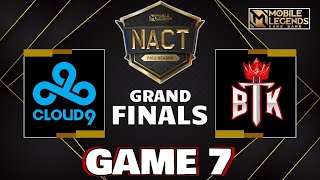 CLOUD 9 vs BTK  Game 7  NACT Fall Season 2024  GRAND FINALS [upl. by Carlton714]