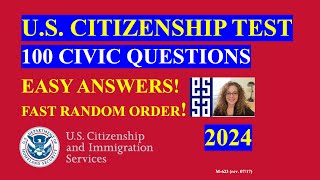 2024 Random 100 Civics Questions and Answers US Citizenship Interview 2024  Fast Easy Answer 17 [upl. by Raila]