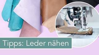 ✨🧵 Tipps zum Leder nähen mit der Nähmaschine  Freebie Handtasche [upl. by Nivar395]