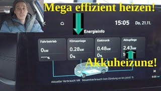 Der Heizungstrick beim Elektroauto Ioniq und neue Erkenntnisse Effizient mit der Wärmepumpe heizen [upl. by Annola975]