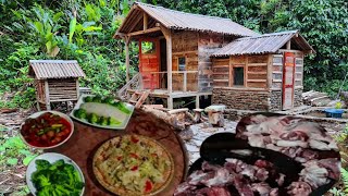 Cooking working with parents building a house [upl. by Bolling]