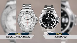 Rolex Yacht Master Platinum and 2 Rolex Submariner [upl. by Levitus160]