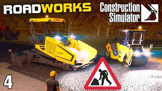 ROADWORKS PAVING OUR FIRST ROAD  Construction Simulator  Episode 4 [upl. by Aneala]