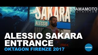 Alessio Sakara quotLegionariusquot makes a spectacular entrance into Oktagon Firenze 2017 cage [upl. by Analaf628]