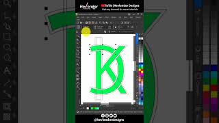 shorts KC Logo Design in Corel Draw hevlendordesigns coreldrawtutorial logodesigner [upl. by Devonna54]