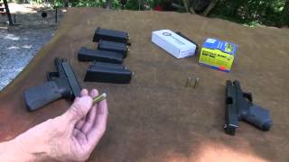 Glock 20 amp Glock 29 with Heavy Hard Cast Buffalo Bore bullets Review 2014 [upl. by Aanas346]