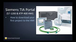 Siemens TIA Portal amp KTP400 HMI Downloading your first HMI project [upl. by Conias]