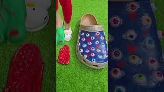 Super cool giant slippers 🦶🏻🦶🏻 eye slippers 👀👀 love satisfying shortsviral [upl. by Nad55]