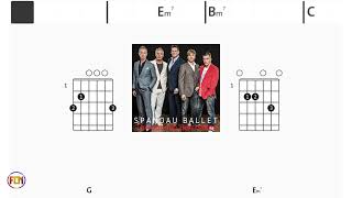 SPANDAU BALLET Through the Barricades FCN GUITAR CHORDS amp LYRICS [upl. by Anyel]