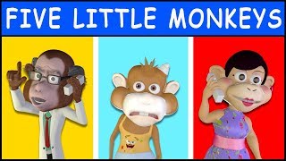 Five Little Monkeys Jumping On The Bed  Nursery Rhymes Songs amp Poems For Kids [upl. by Ariela]