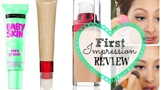 3 First Impressions NEW Maybelline pore eraser amp NEW Revlon Age Defying FoundationConcealer [upl. by Atikcir]