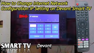 How to change internet network configuration ip setting on Devant TV [upl. by Ise323]