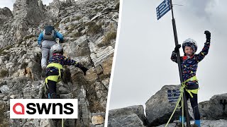 Brit seven youngest to ever climb Mount Olympus  after completing all 214 Wainwrights  SWNS [upl. by Eire166]