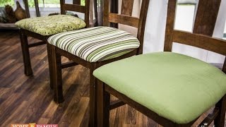 Basic Upholstering Dining Chairs  DIY by Tanya Memme As Seen On Home amp Family on Hallmark Channel [upl. by Aelyk]