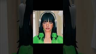 Billie Eilish in the sims 4🕸️💚who should i do next sims sims4 sims4cc sims4cas billieeilish [upl. by Ayojal]