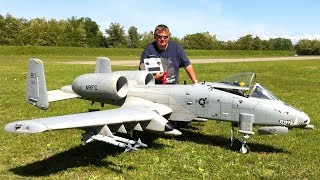 GIANT RC A10 WARTHOG WITH BRRRRT amp FLARE [upl. by Nilved]