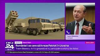 Briefing Băsescu Ar fi o mare greșeală a României să nu dea Ucrainei un sistem Patriot [upl. by Rozalin]