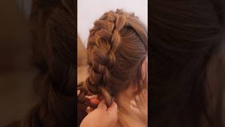 Knotted Braid behind the scenes with Hairstylist Juliette den Ouden shorts hairstyling [upl. by Aborn]