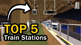 5 AMAZING Minecraft Train Stations [upl. by Willin]