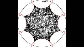 1 particle following the geodesic flow on the Bolza surface [upl. by Johnette]