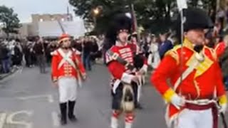 Bagpipes with East India Company in Houghton Le Spring Feast parade 2023 [upl. by Yllil]