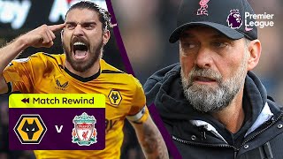 Jurgen Klopp amp Liverpool SHOCKED as Wolves win 30  Premier League Highlights [upl. by Aicil428]