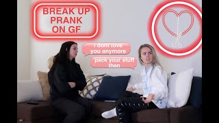 BREAK UP PRANK ON GF emotional [upl. by Huoh]