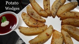 Crispy Potato wedges recipein hindiparty starter recipe quick and easy snack by pinkyquots kitchen [upl. by Hinkel]