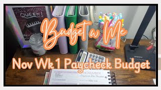 Budget with Me  Paycheck Budget Plan  Nov Wk 1  Family of 5 [upl. by Llebyram]