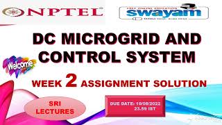 🔥💥WEEK 2💥🔥DC MICROGRID AND CONTROL SYSTEM ASSIGNMENT SOLUTION💥💥 [upl. by Anibor]