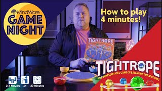 MindWare Game Night  How to play Tightrope The unpredictable family game of balancing and blocking [upl. by Boleyn731]