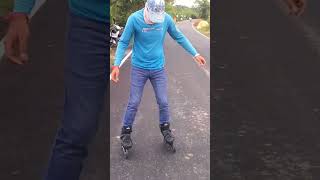 rollerblading for beginners trendingshortsskatingstuntsbalurghatviralshortspublicreaction 1mroy [upl. by Misha]