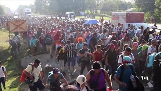 Thousands in Migrant Caravan Traveling Through Mexico to US Border  VOANews [upl. by Edmonds]