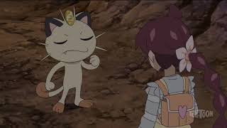 Pokemon Journeys Meowth Blushes On Chloe [upl. by Rebecka560]