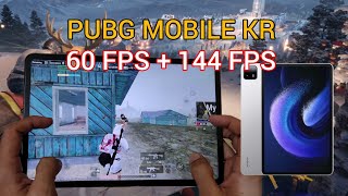 xiaomi pad 6 pubg  PUBG MOBILE KR 60 FPS  144 FPS January 2024😍💯 [upl. by Jacquenetta]